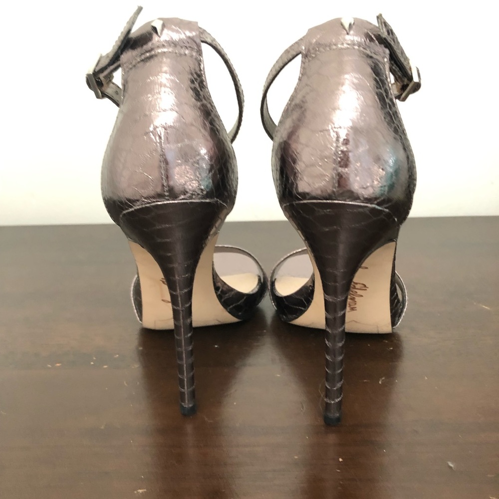 New Sam Edelman Stilettos In Pewter Python 6.5 - image 3